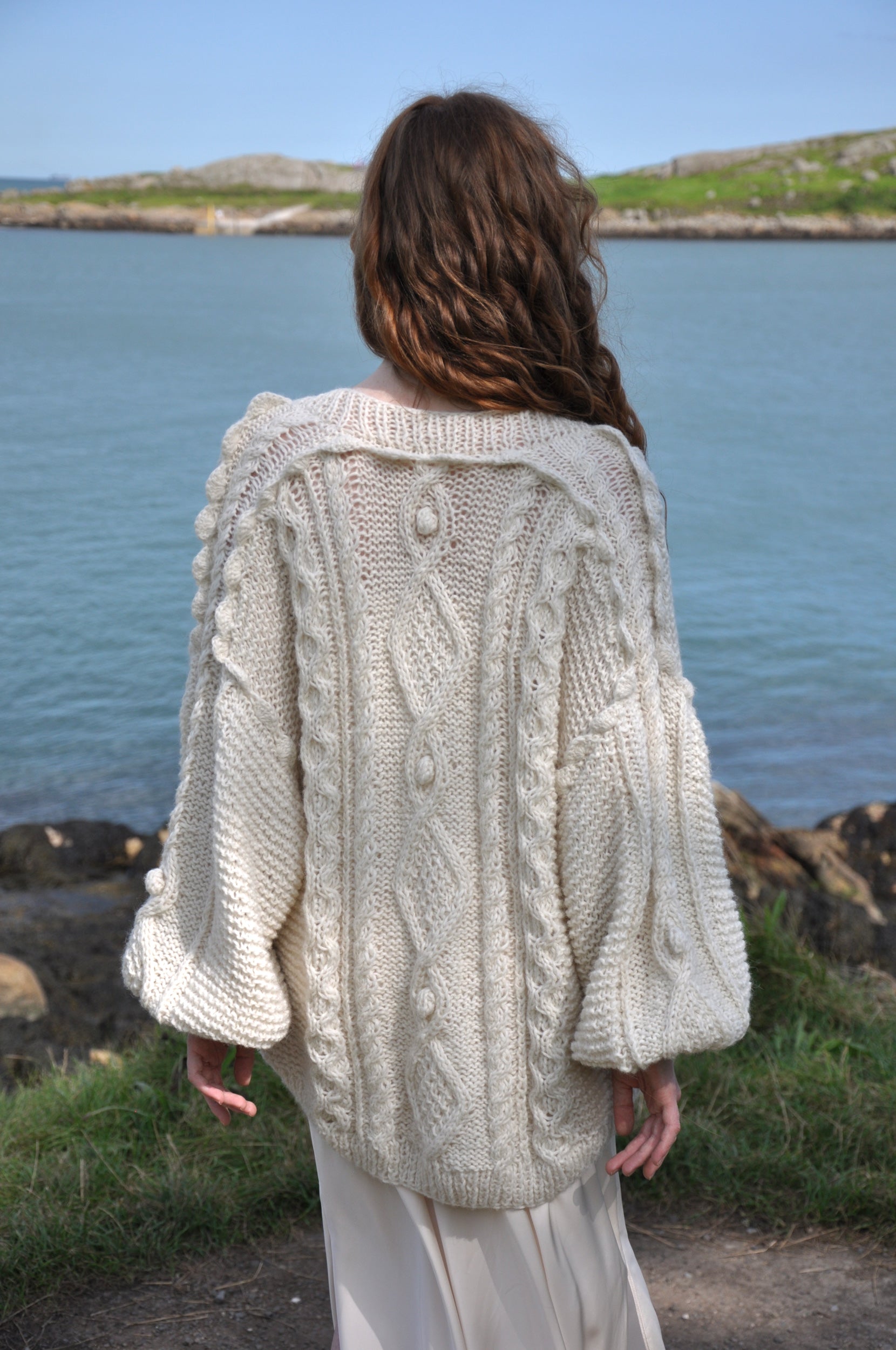 Eileen Cream Luxury Hand Knit Cardigan from BAWN