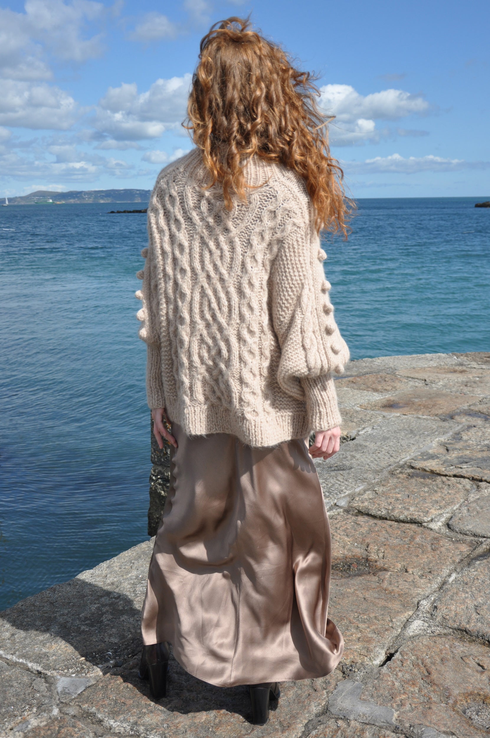 Ciara Fawn Luxury Hand Knit Sweater from BAWN
