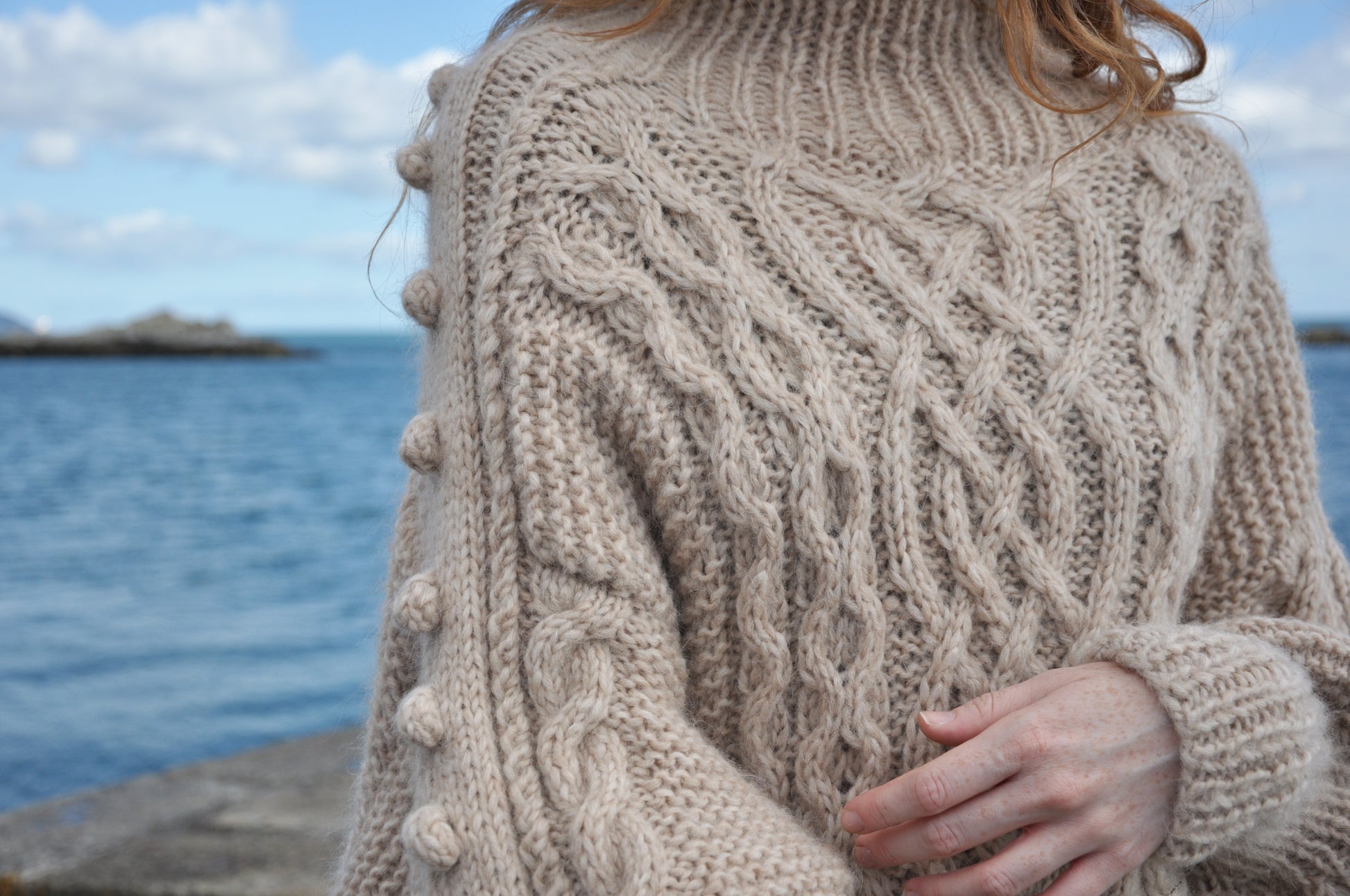 Ciara Fawn Luxury Hand Knit Sweater from BAWN
