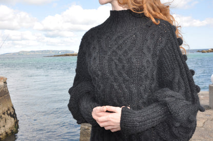 Ciara black hand knit sweater from BAWN